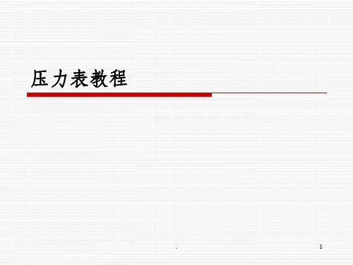 各种压力表详细教程ppt课件