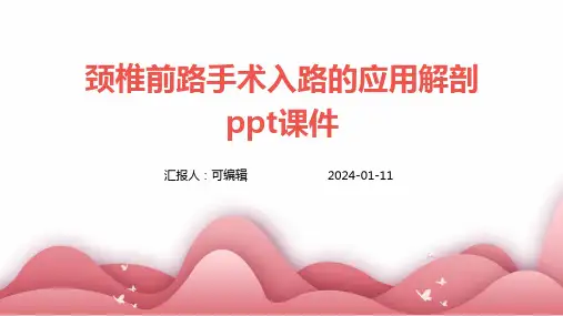 颈椎前路手术入路的应用解剖ppt课件