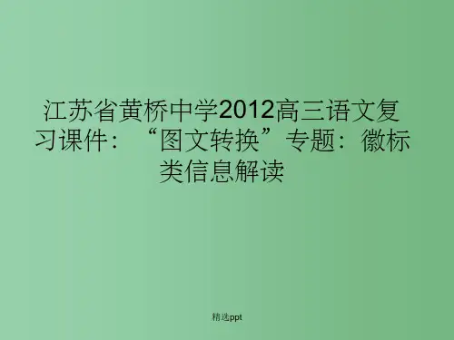高三语文 “图文转换”专题：徽标类信息解读复习课件