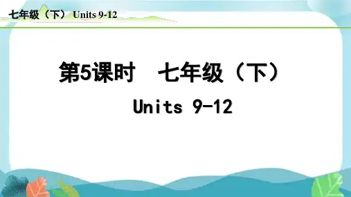 中考总复习人教版英语5-第5课时  七年级(下)Units9-12(精练册)