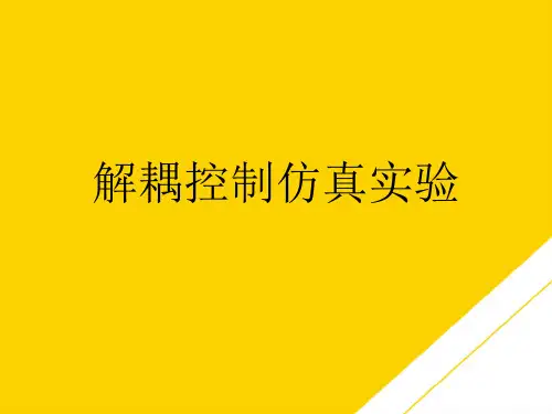 解耦控制仿真实验(最全版)PTT文档