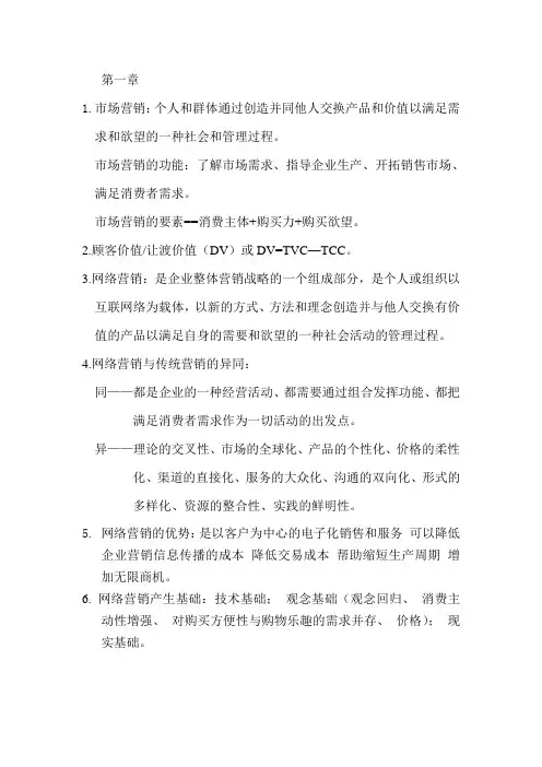 网络营销知识点