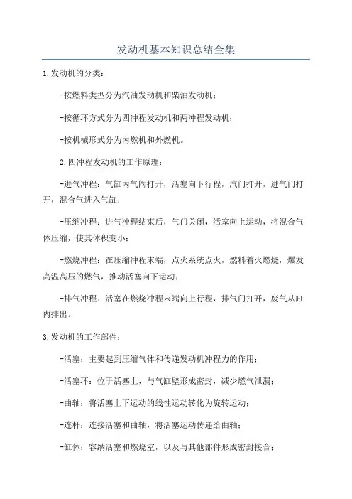 发动机基本知识总结全集