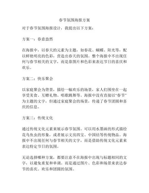 春节氛围海报方案