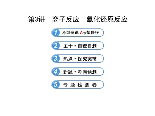 2014年化学高考专题辅导与训练课件：离子反应 氧化还原反应 (共73张PPT)