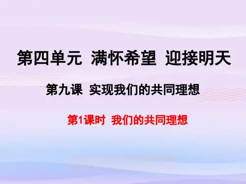 我们的共同理想PPT课件24 人教版PPT课件