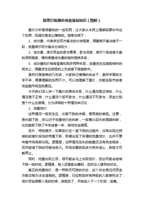 股票打板量价看盘基础知识（图解）