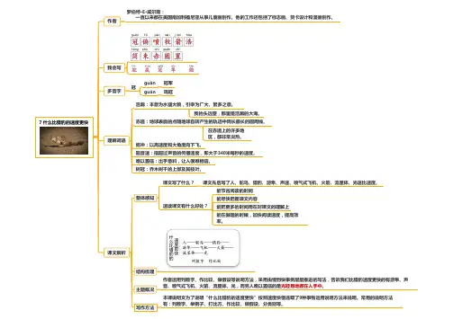 部编人教版小学语文五年级上册知识点7 什么比猎豹的速度更快