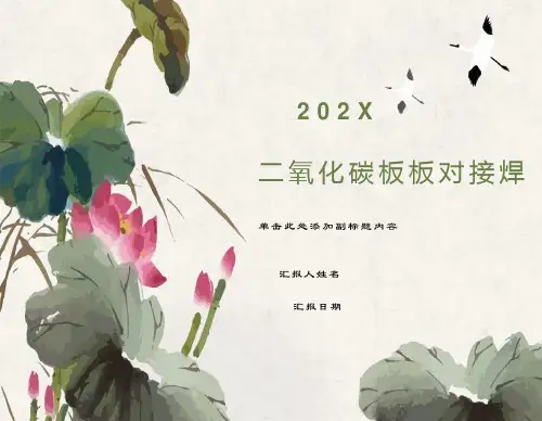焊接工艺课件-二氧化碳板板对接焊