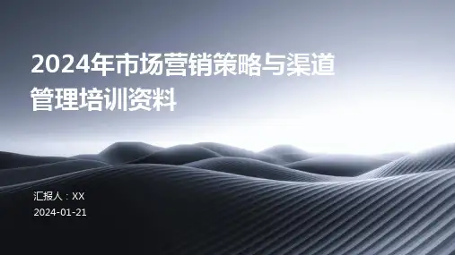 2024年市场营销策略与渠道管理培训资料