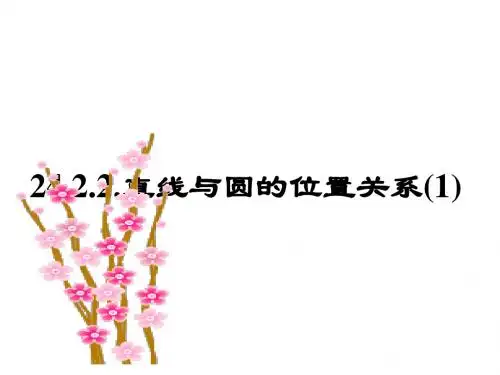 直线和圆的位置关系 -PPT课件