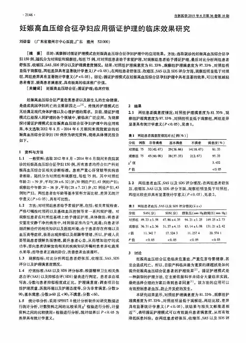 妊娠高血压综合征孕妇应用循证护理的临床效果研究