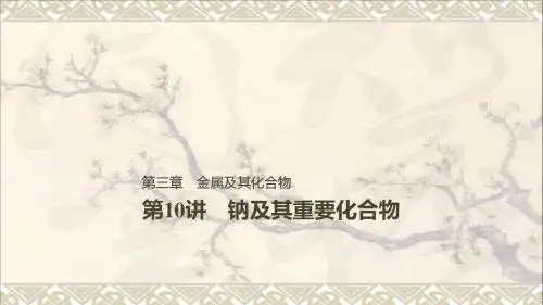 2019版高考化学一轮复习第三章金属及其化合物第10讲钠及其重要化合物课件