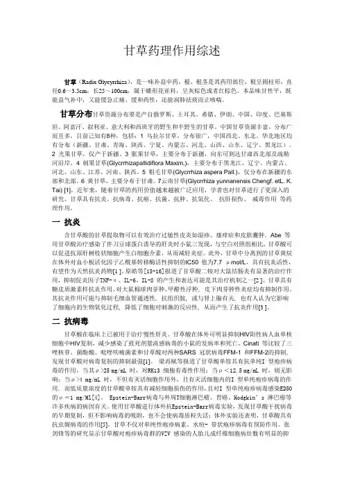 甘草药理作用综述