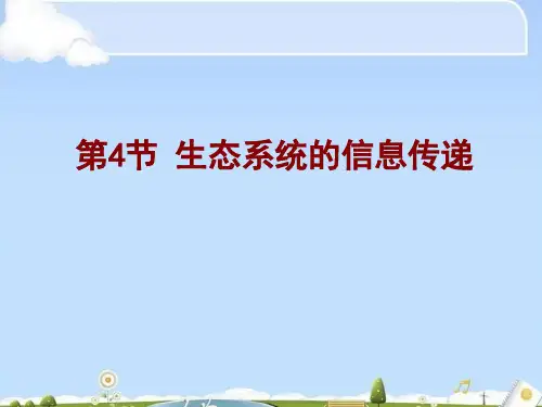 人教版高中生物必修三第5章第4节 生态系统的信息传递  课件(共16张PPT)