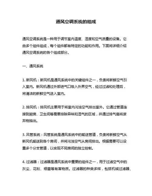 通风空调系统的组成