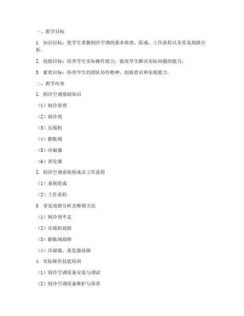 制冷空调教学设计方案