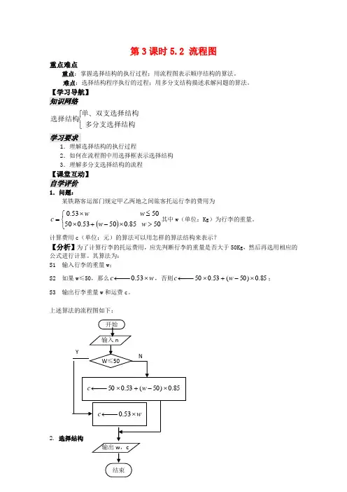 高中数学 5.2.2流程图2教案 苏教版必修3