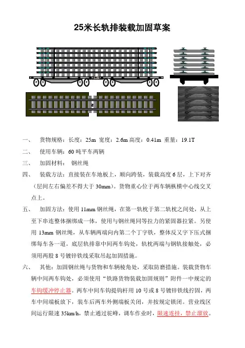 25米轨排装载加固方案