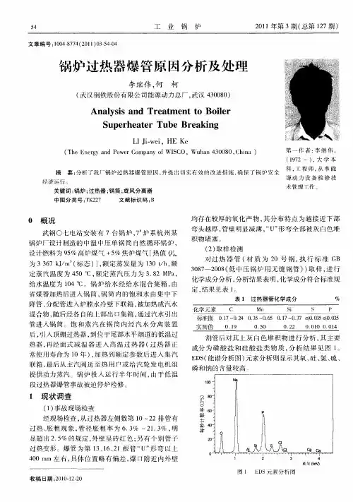 锅炉过热器爆管原因分析及处理