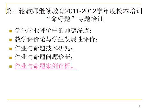 作业与命题案例评析PPT课件