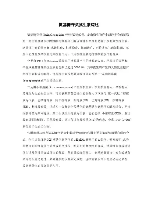 氨基糖苷类抗生素综述