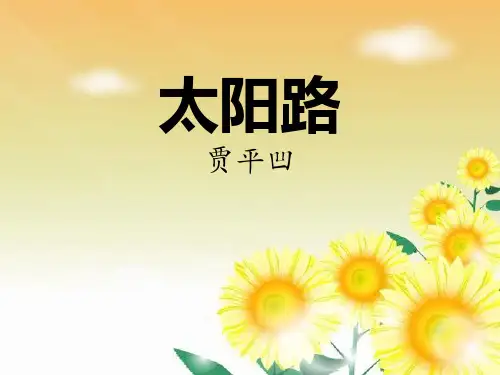 《太阳路》ppt教材课件