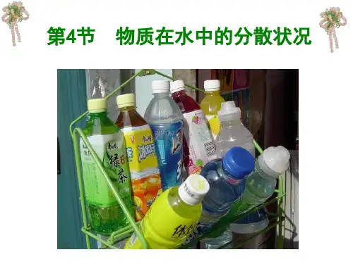 八年级上《物质在水中的分散状况》PPT下载浙教版