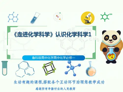 鲁科版高中化学高中化学必修一《走进化学科学》认识化学科学1