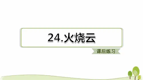 新部编版三年级语文下第24课火烧云课后练习题含答案