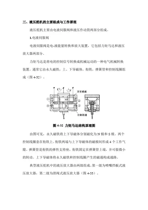 液压舵机的主要组成与工作原理