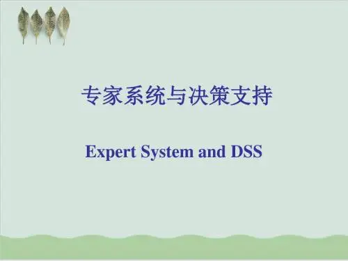 专家系统与决策支持PPT课件( 71页)