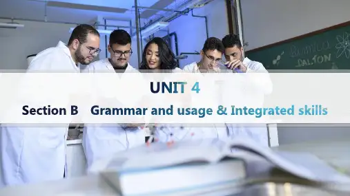 译林版高中英语学案必修第三册 UNIT 4 Section B