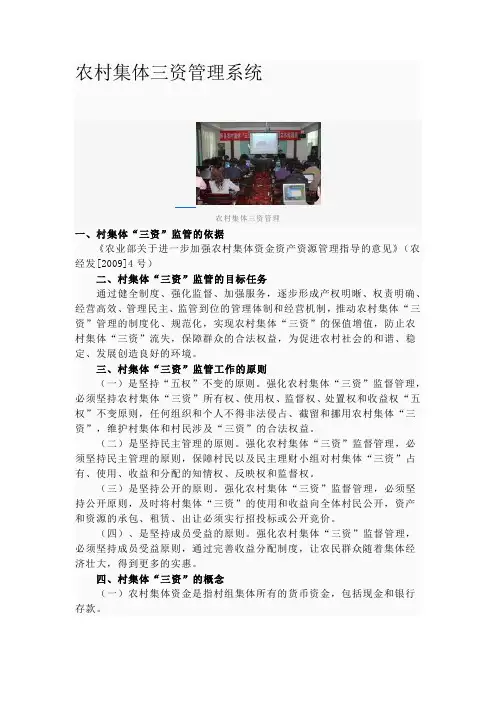 农村集体三资管理系统