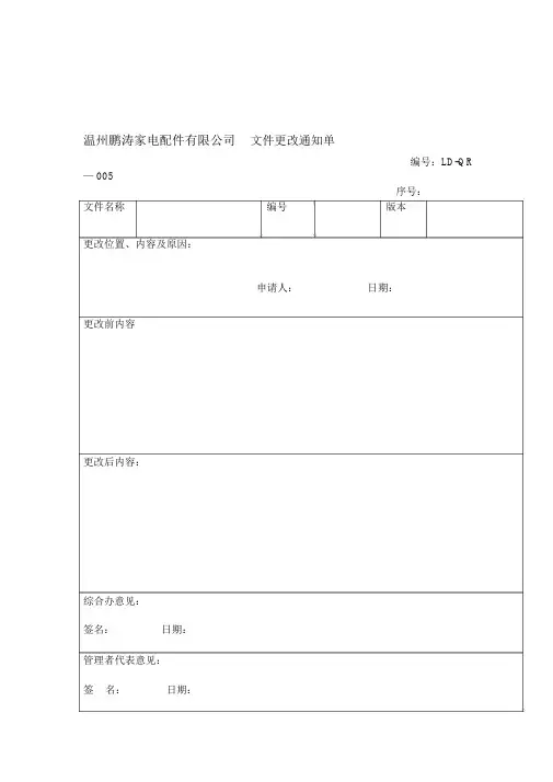 iso9001全套记录表格