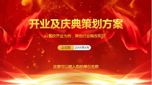 门店开业周年庆典策划方案图文PPT教学课件