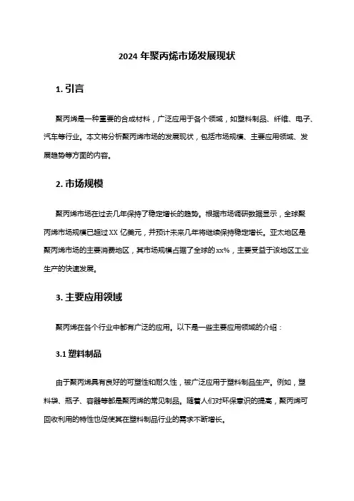 2024年聚丙烯市场发展现状