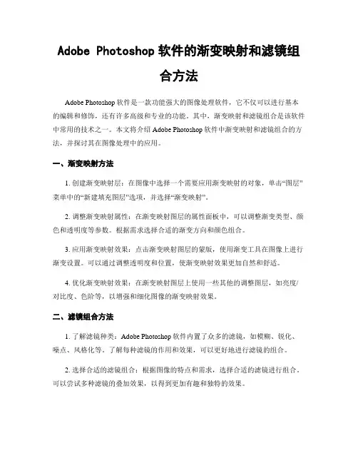 Adobe Photoshop软件的渐变映射和滤镜组合方法
