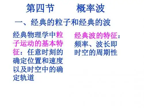 4概率波5不确定性关系上课用