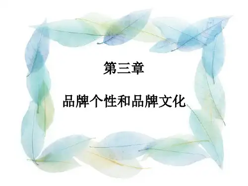 第三章品牌个性和品牌文化.ppt