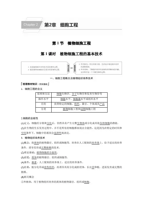 20-21版：2.1.1 植物细胞工程的基本技术（步步高）