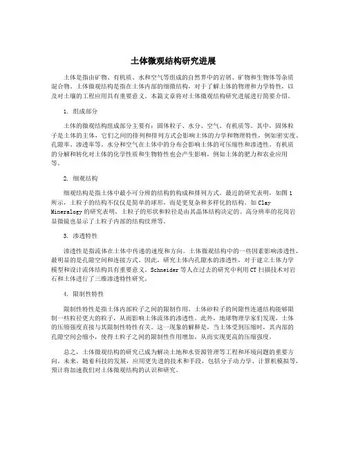 土体微观结构研究进展