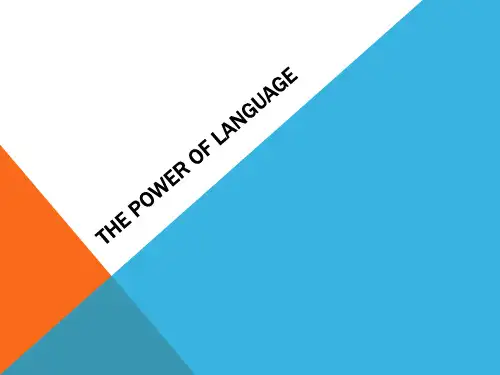 自考英语二unit 1 The Power of Language