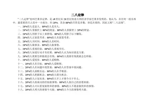 二八定律