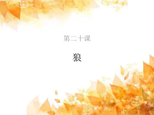 部编版七年级语文上册20.狼课件