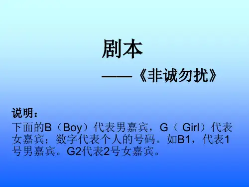 剧本ppt版