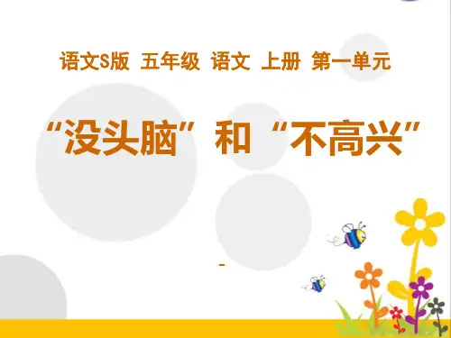 202X语文S版语文五上《“没头脑”和“不高兴”》ppt课件