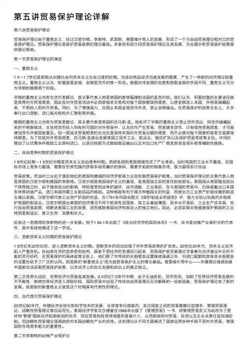 第五讲贸易保护理论详解