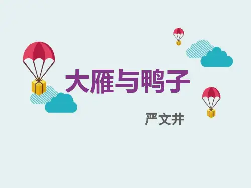 《大雁与鸭子》PPT下载
