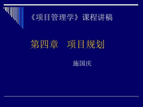 第四章 项目规划